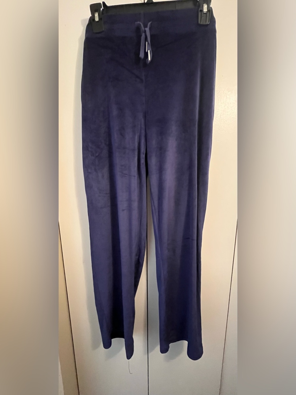 Juicy Couture Relaxed Wide-Leg Drawstring Sweat Pants in Deep Navy 90’s Y2K